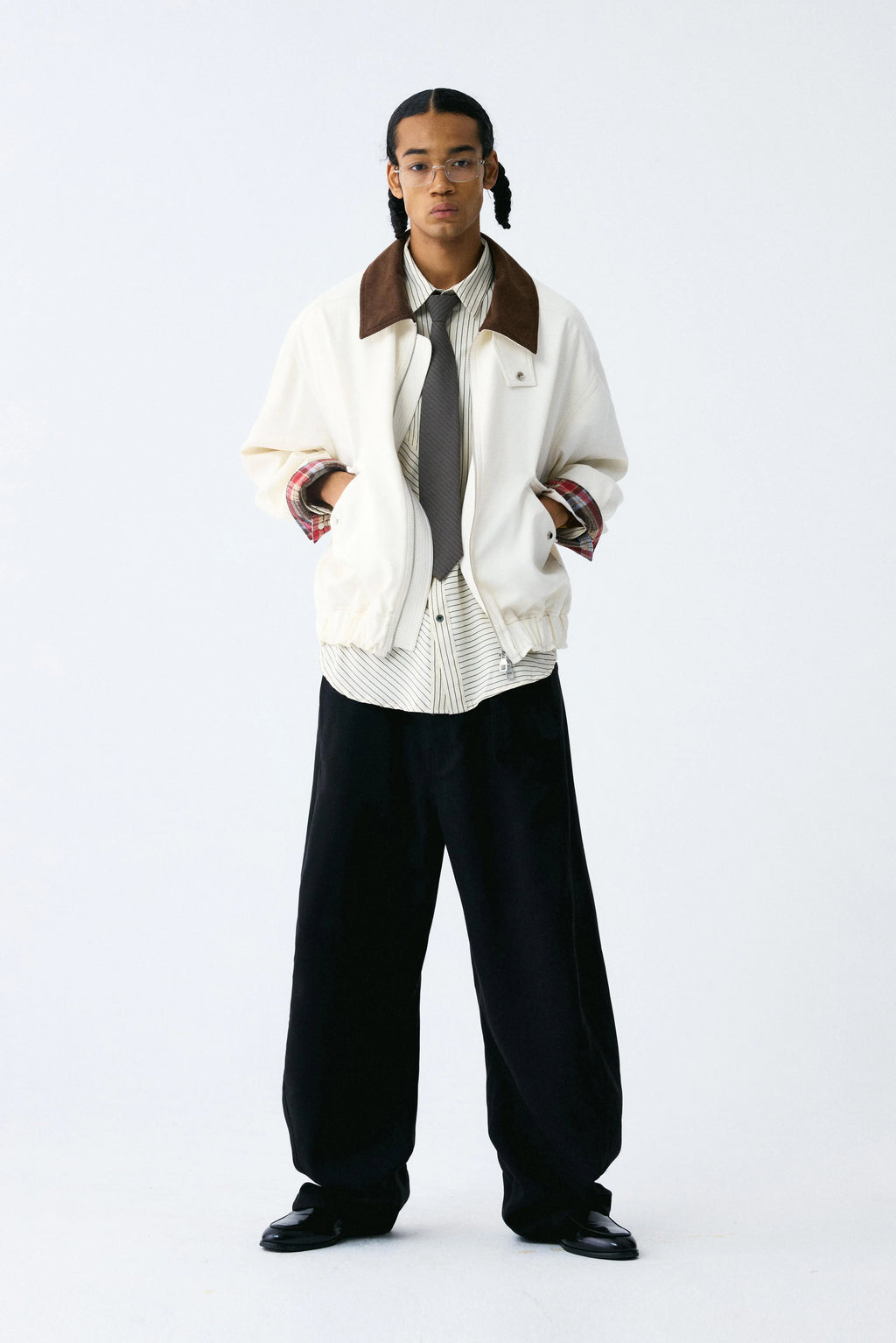 Plaid Corduroy Casual Jacket