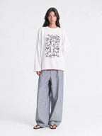 Empty Reference Classical Art Illustration Long Sleeve Tee | Original Graphic Top