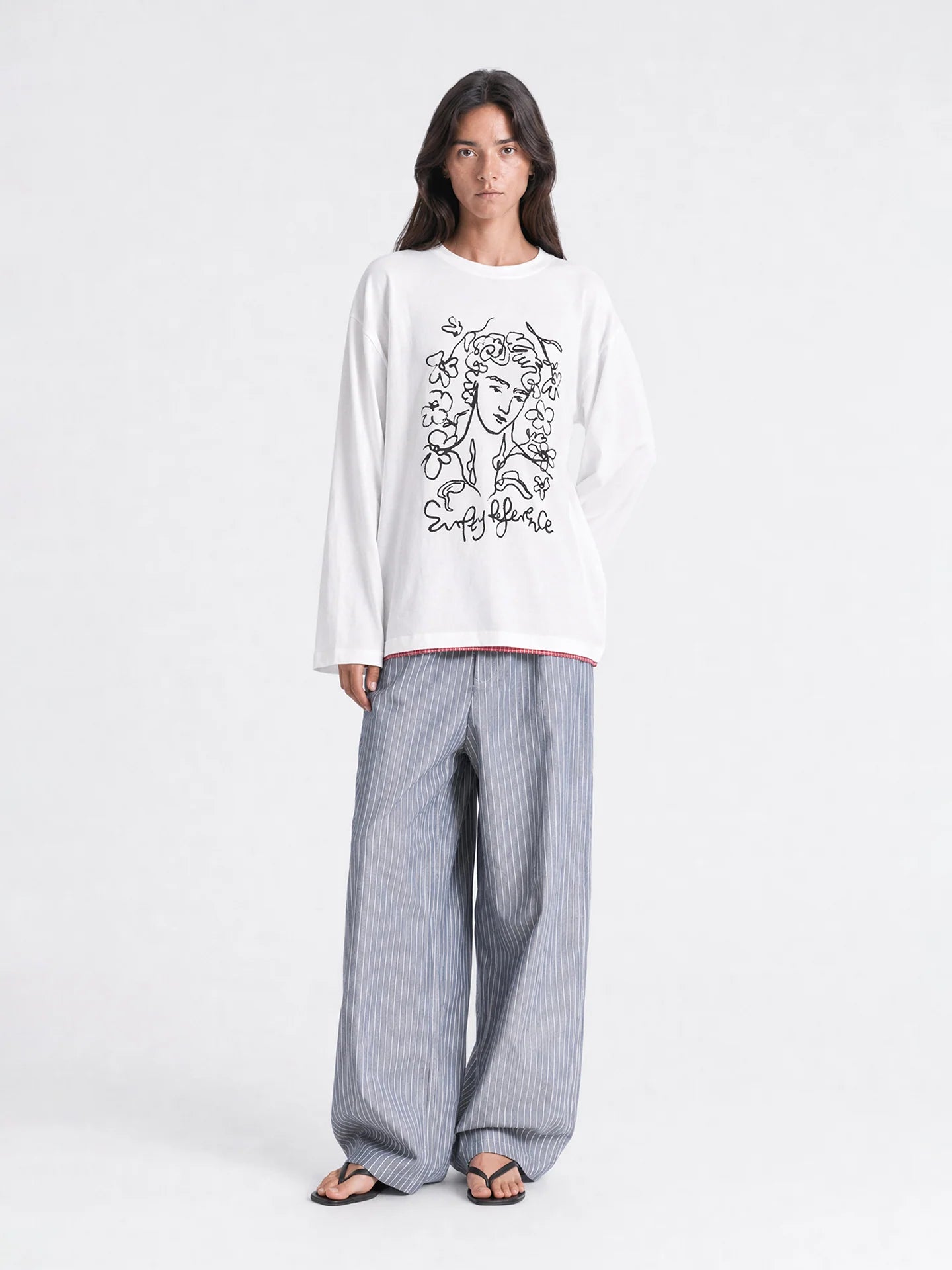 Empty Reference Classical Art Illustration Long Sleeve Tee | Original Graphic Top