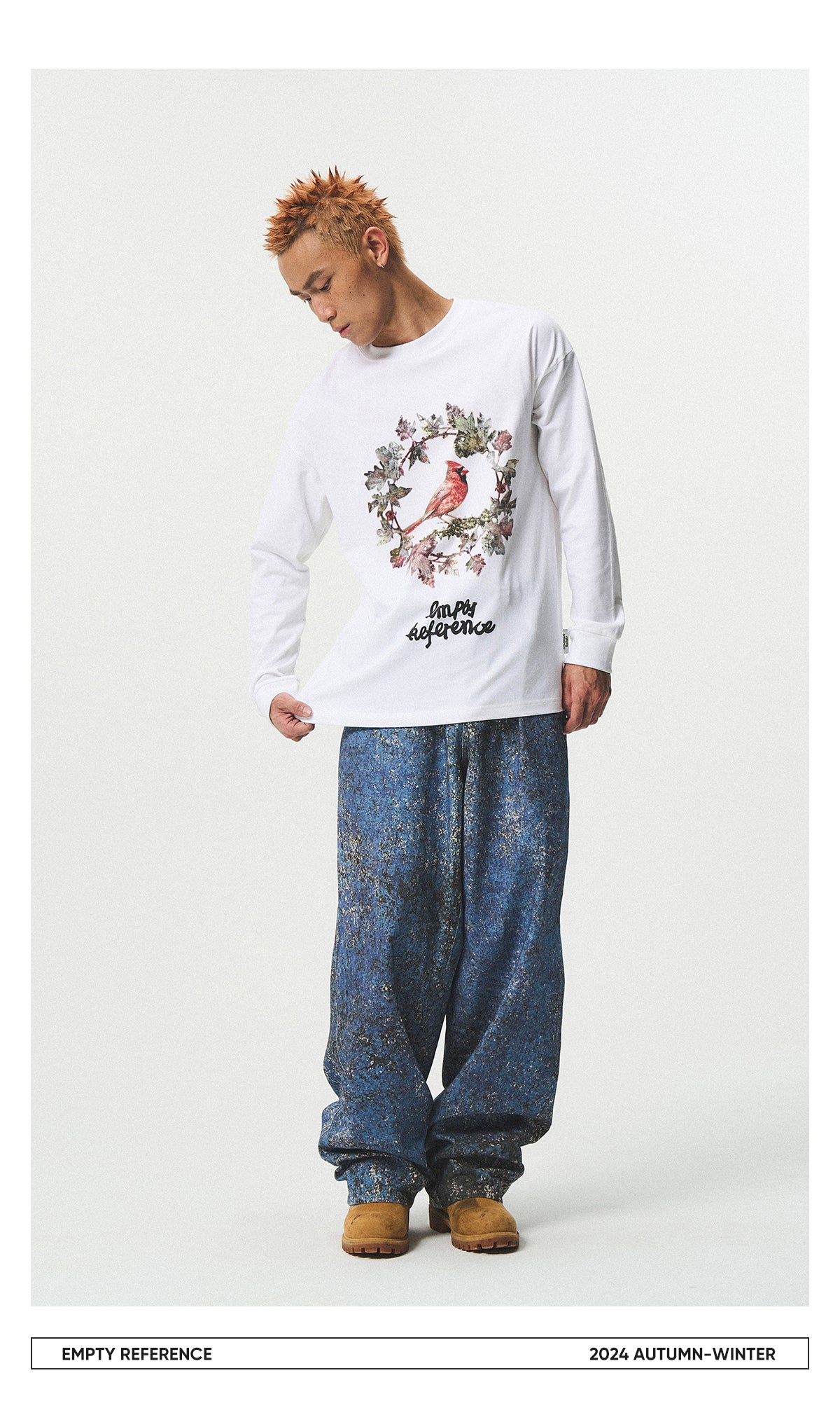 Thorn Bird Graphic Cotton Shirt