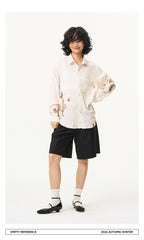 Lace Panel Irregular Shirt