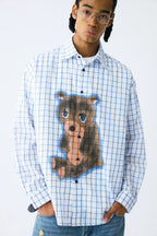 Sad Bear Plaid Shirt