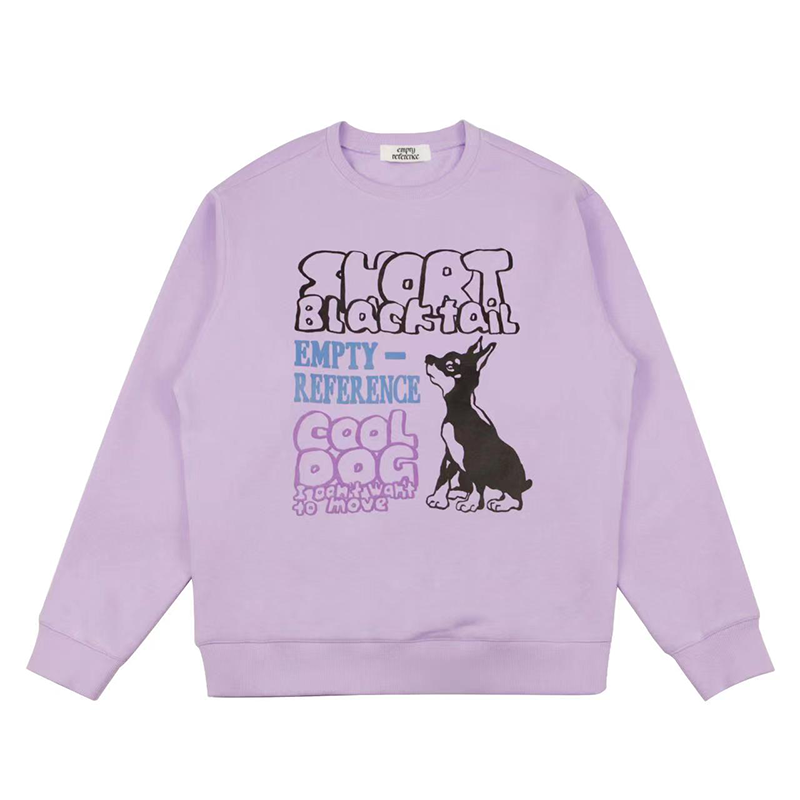 Cartoon Dog Graphic Sweatshirt