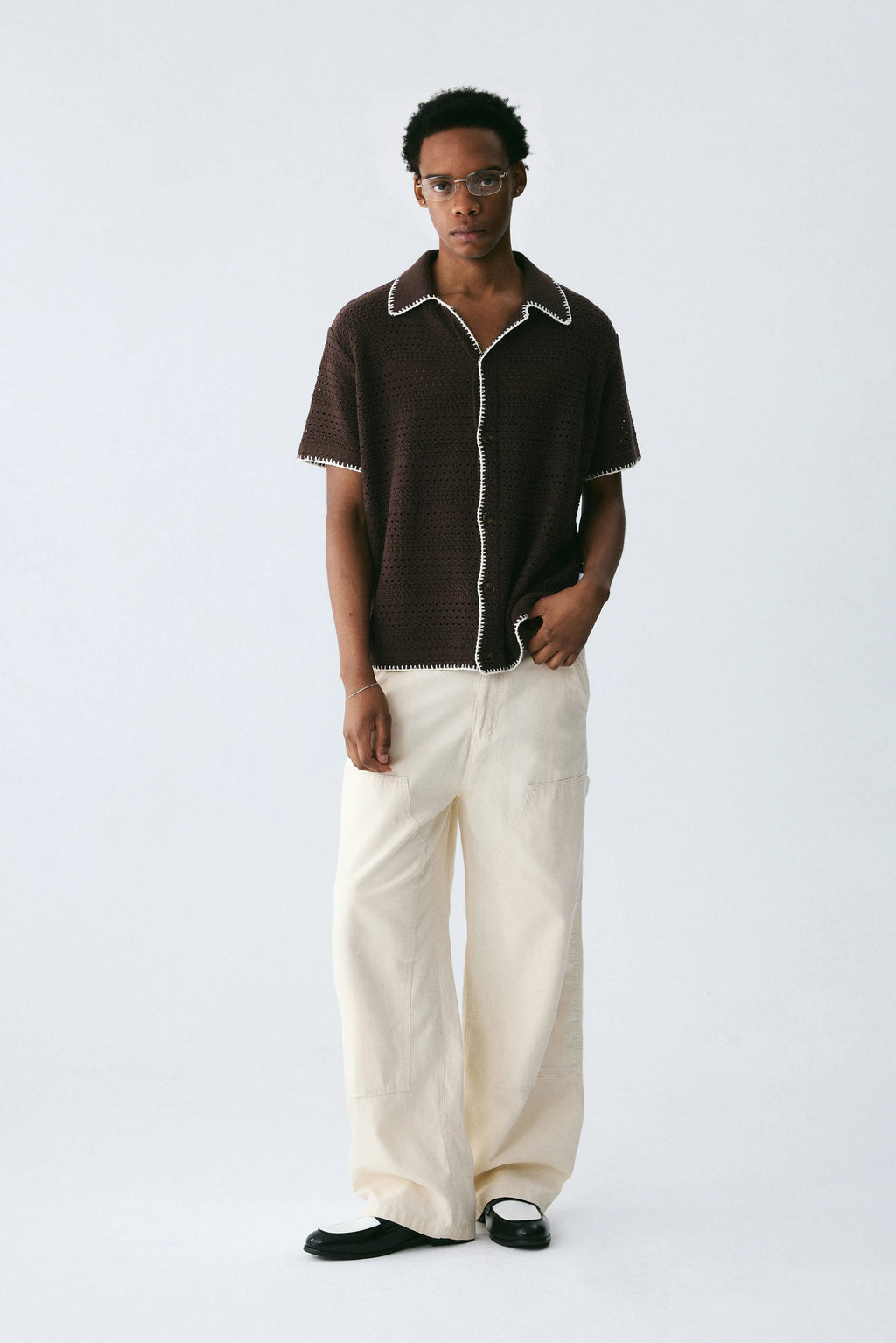 Contrast Binding Shirt