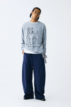 Dog Line-Art Long Sleeve Tee