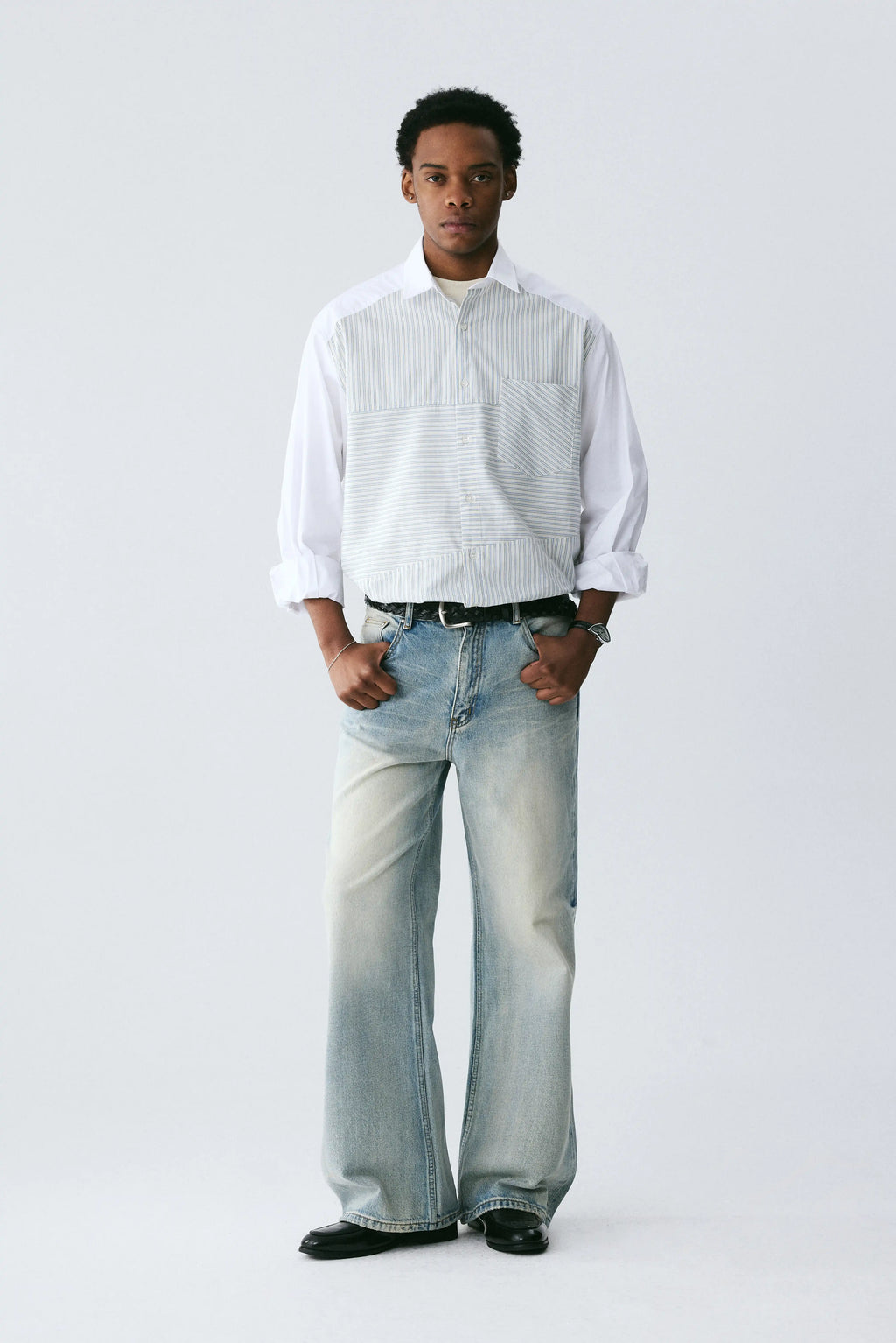 Patchwork Stripe Shirt