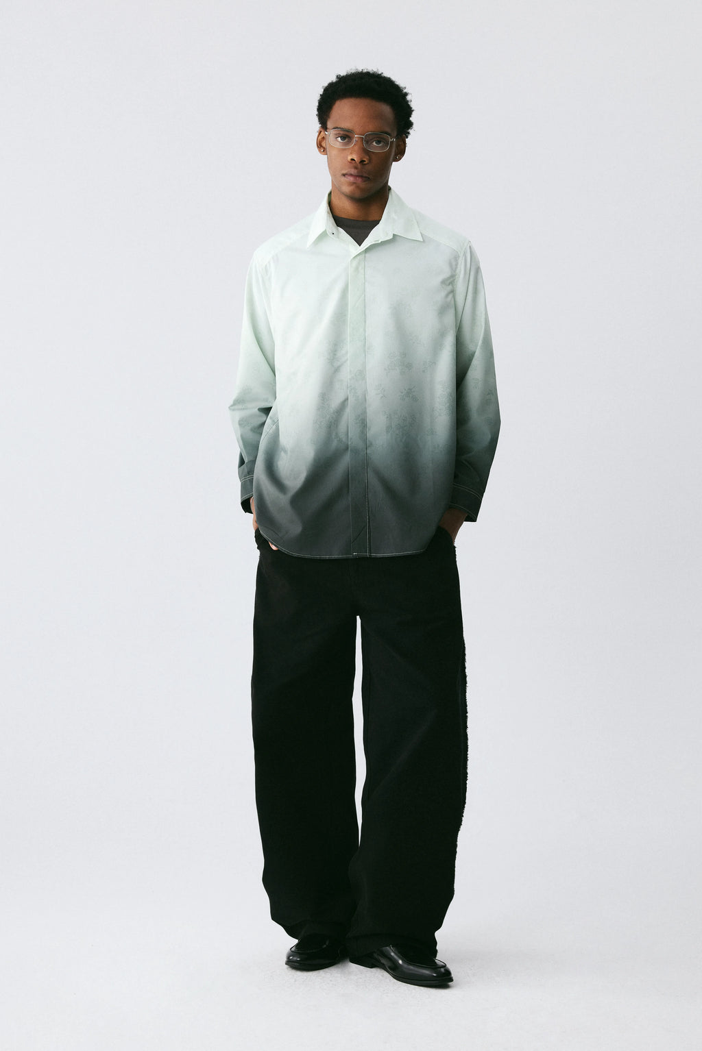 Gradient Floral Shirt