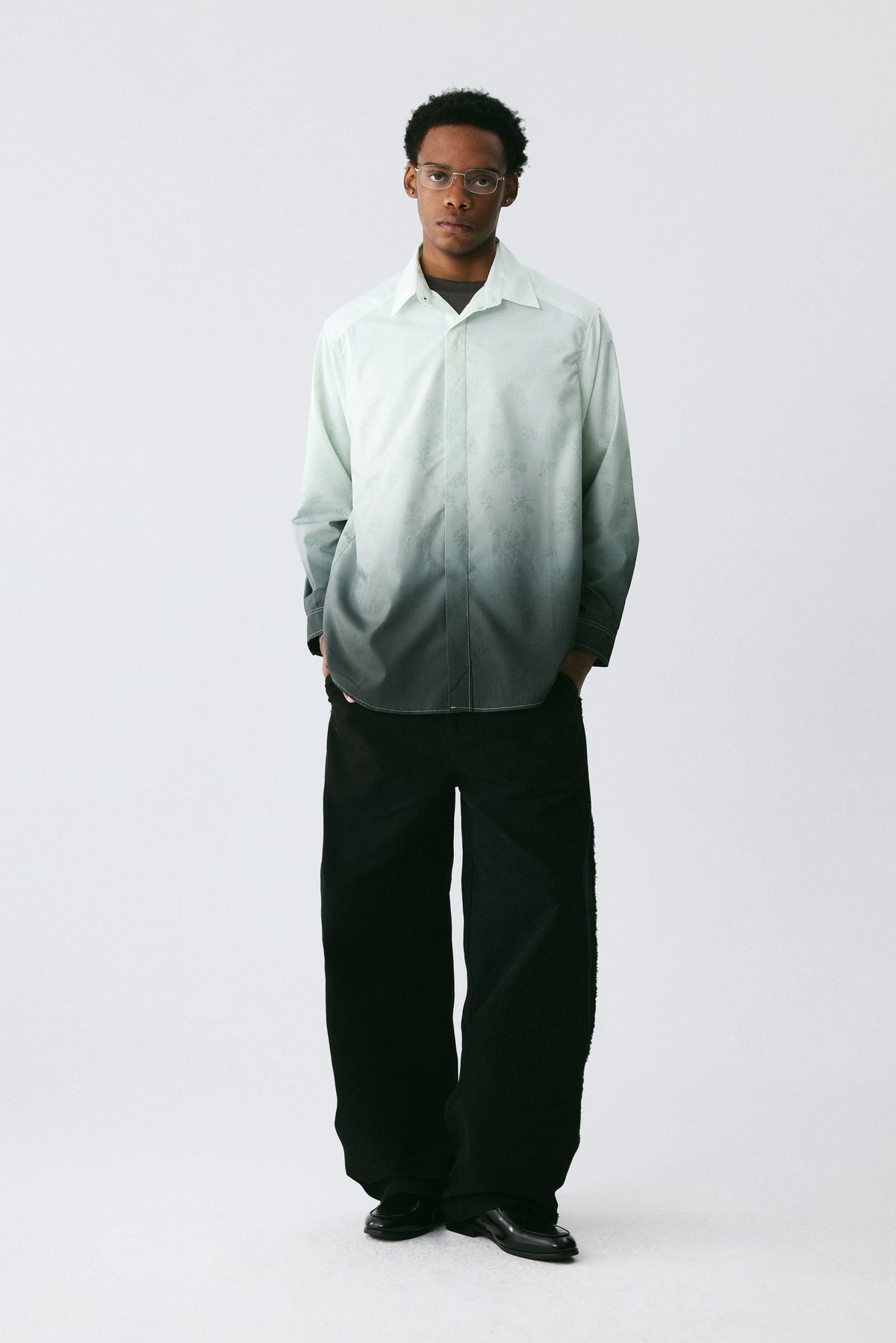 Gradient Floral Shirt