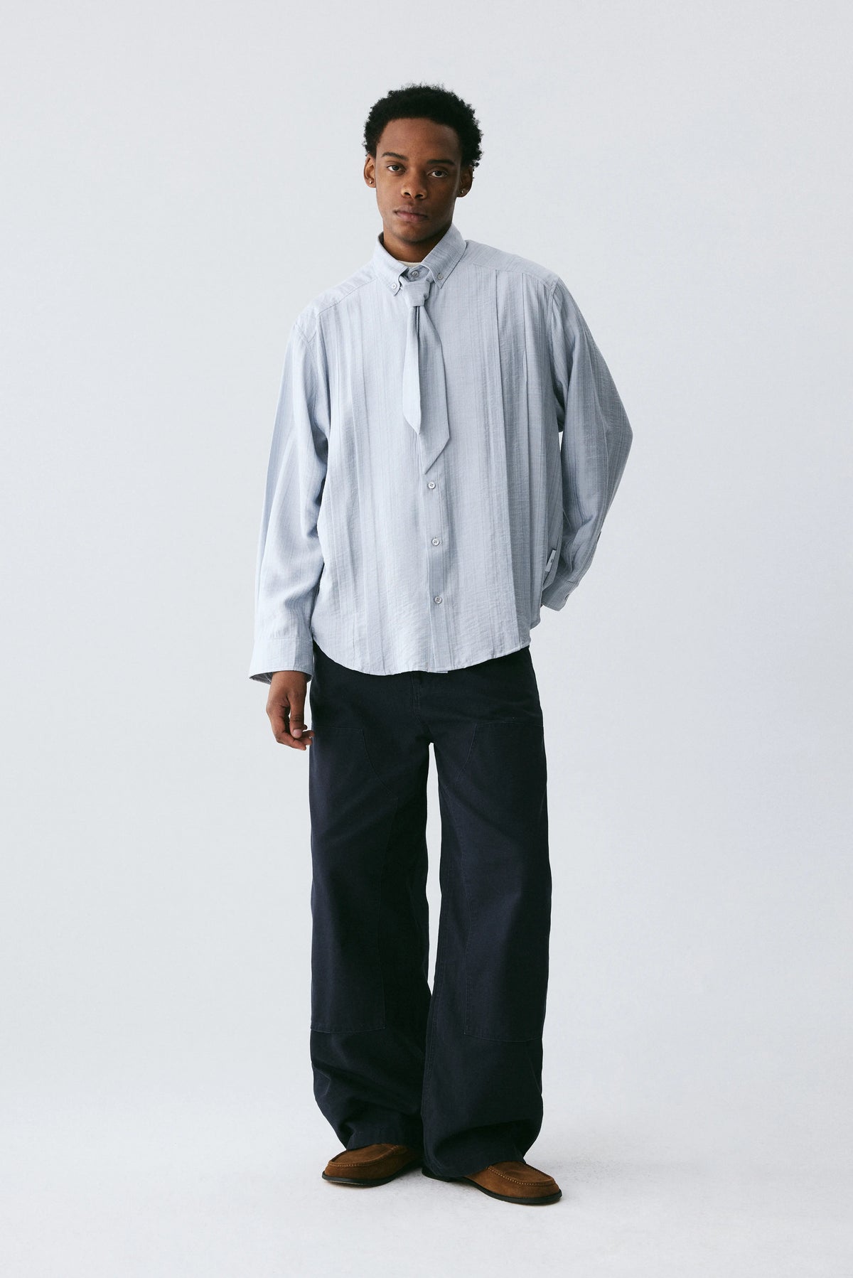Detachable Scarf Shirt