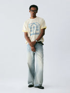 The Drawn Dwelling Sweatshirt - Double-Layer Snow Fabric & Blue Line House