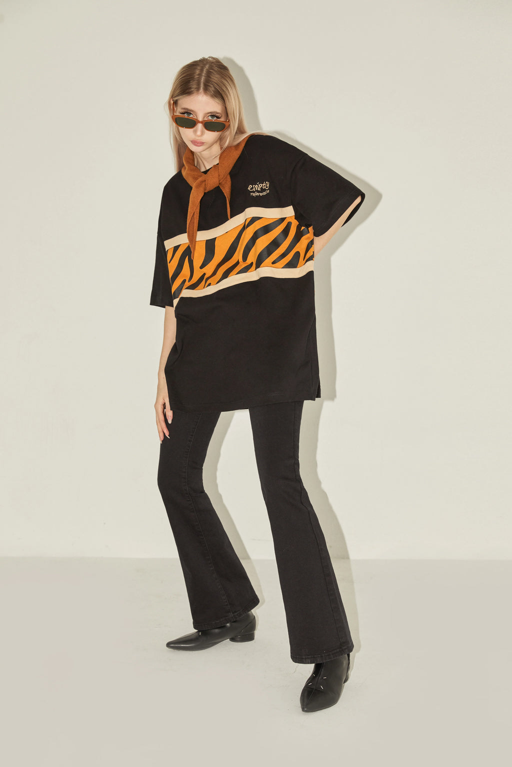 Tiger Patchwork Graphic Tee