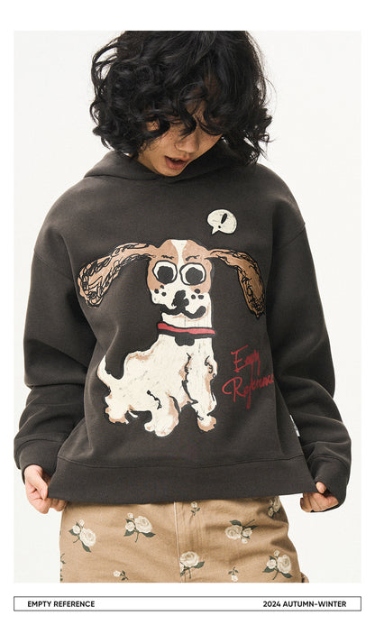 Cartoon Puppy Graphic Sweatshirt