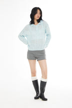 Textured Wool Knit Sweater