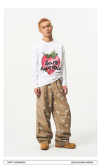 Strawberry Print Cotton Base Shirt