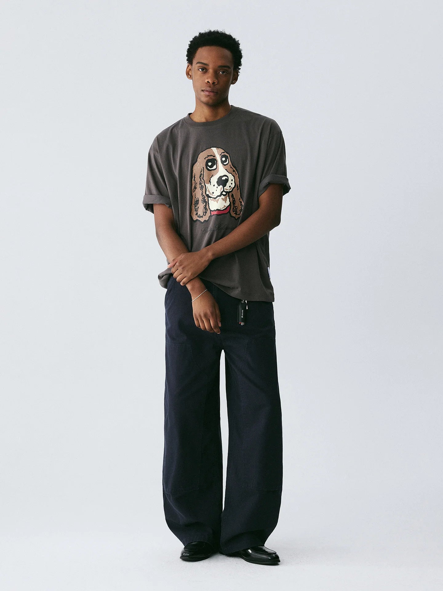 The Textured Companion Tee - Slub Cotton Cocker Spaniel