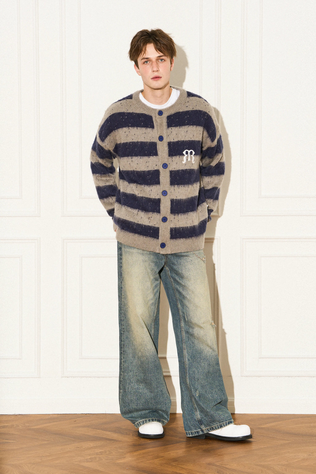 Striped Wool Knit Sweater