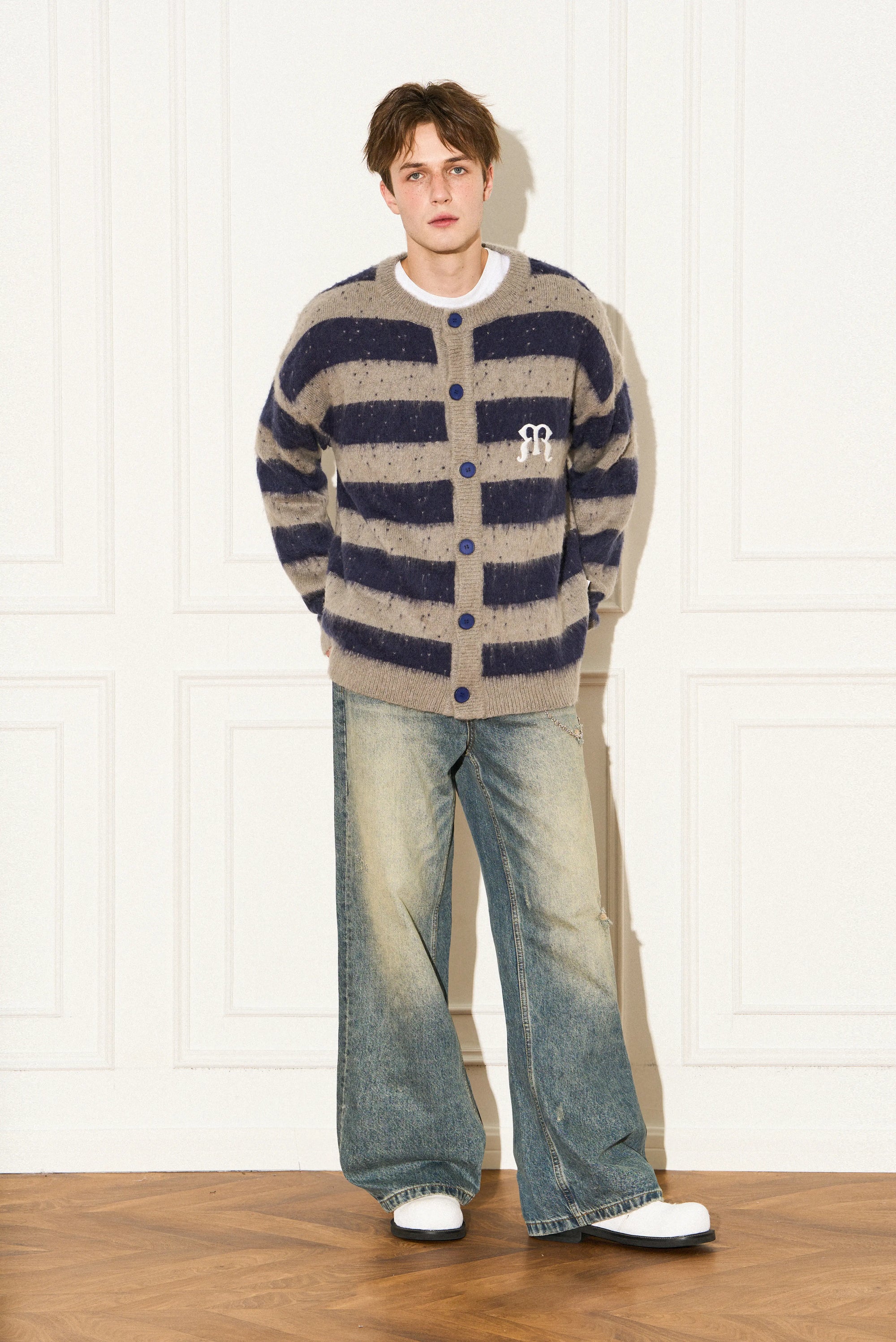 Striped Wool Knit Sweater
