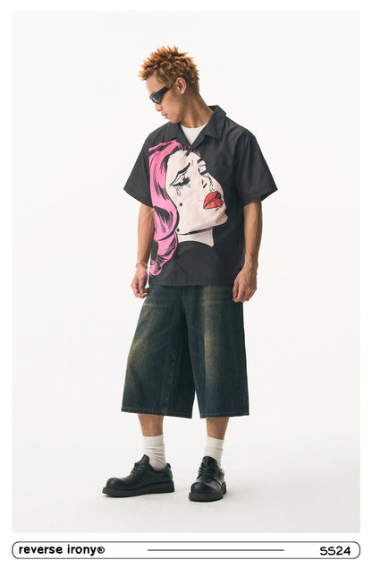 Crying Girl Graphic Shirt