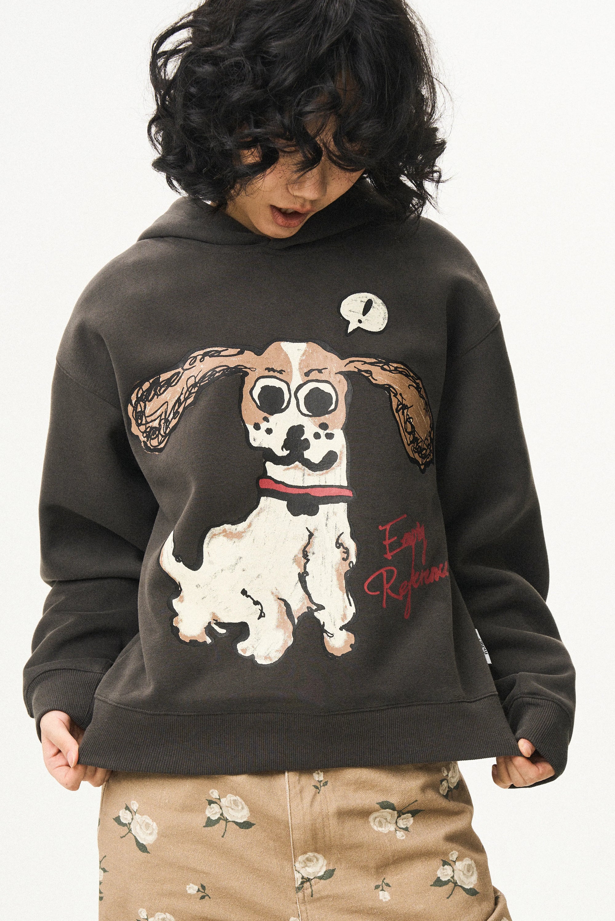Cartoon Puppy Graphic Sweatshirt