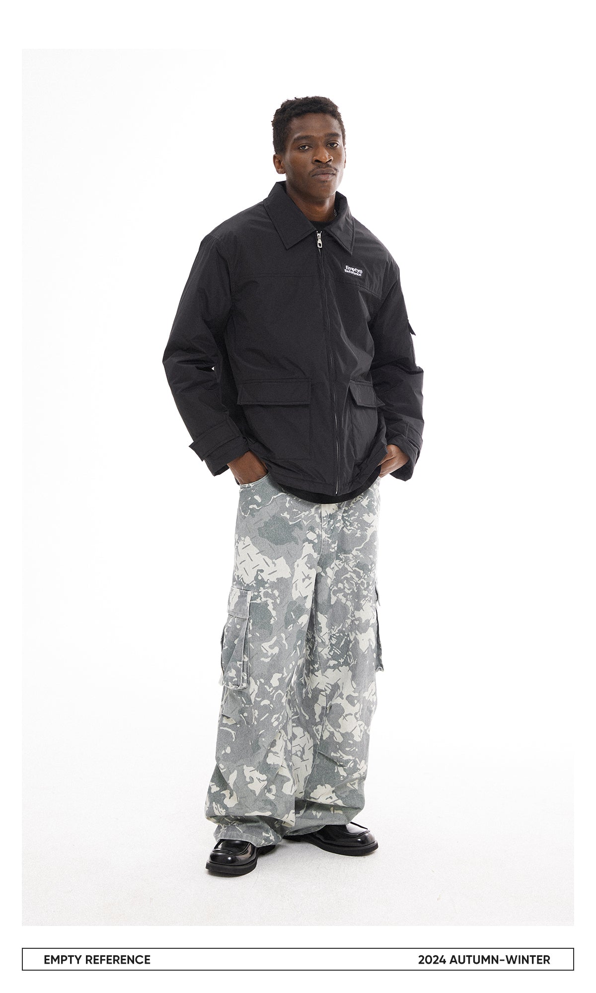 Washed Camo Print Overalls