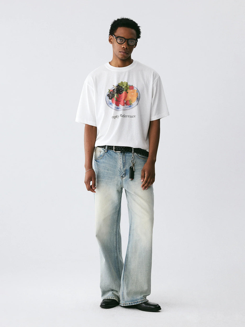 The Fruit Plate Tee - White Snow Fabric with Photorealistic DTG Fruit Print