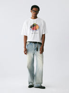 The Fruit Plate Tee - White Snow Fabric with Photorealistic DTG Fruit Print