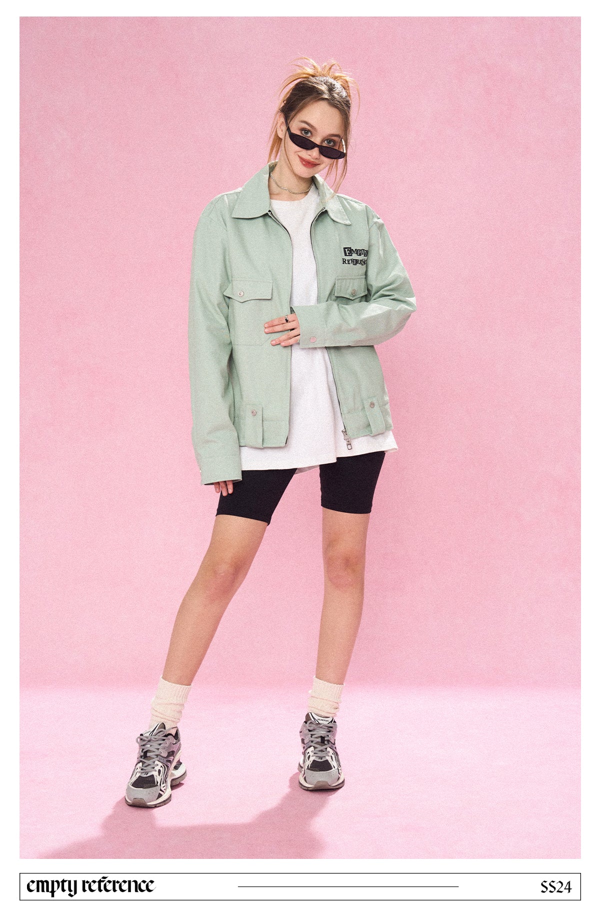 Washed Print Zip Jacket
