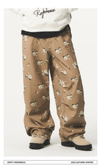Floral Print Wide Leg Pants