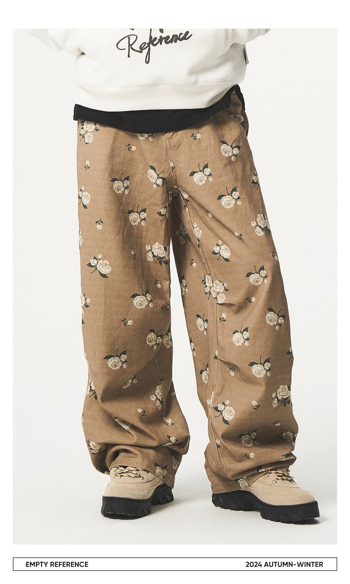 Floral Print Wide Leg Pants