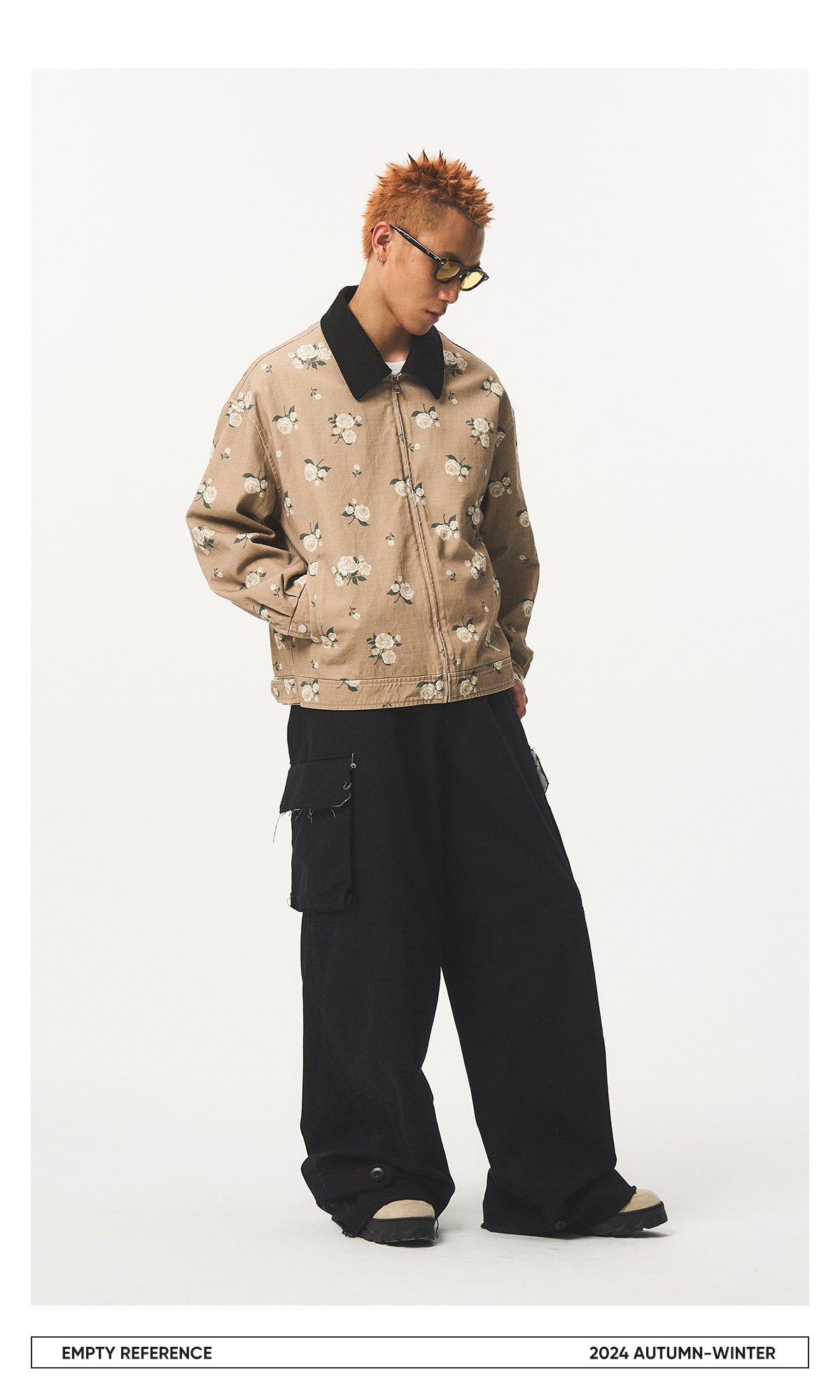Washed Panelled Print Jacket