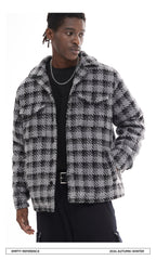 Checked Quilted Wool Jacket