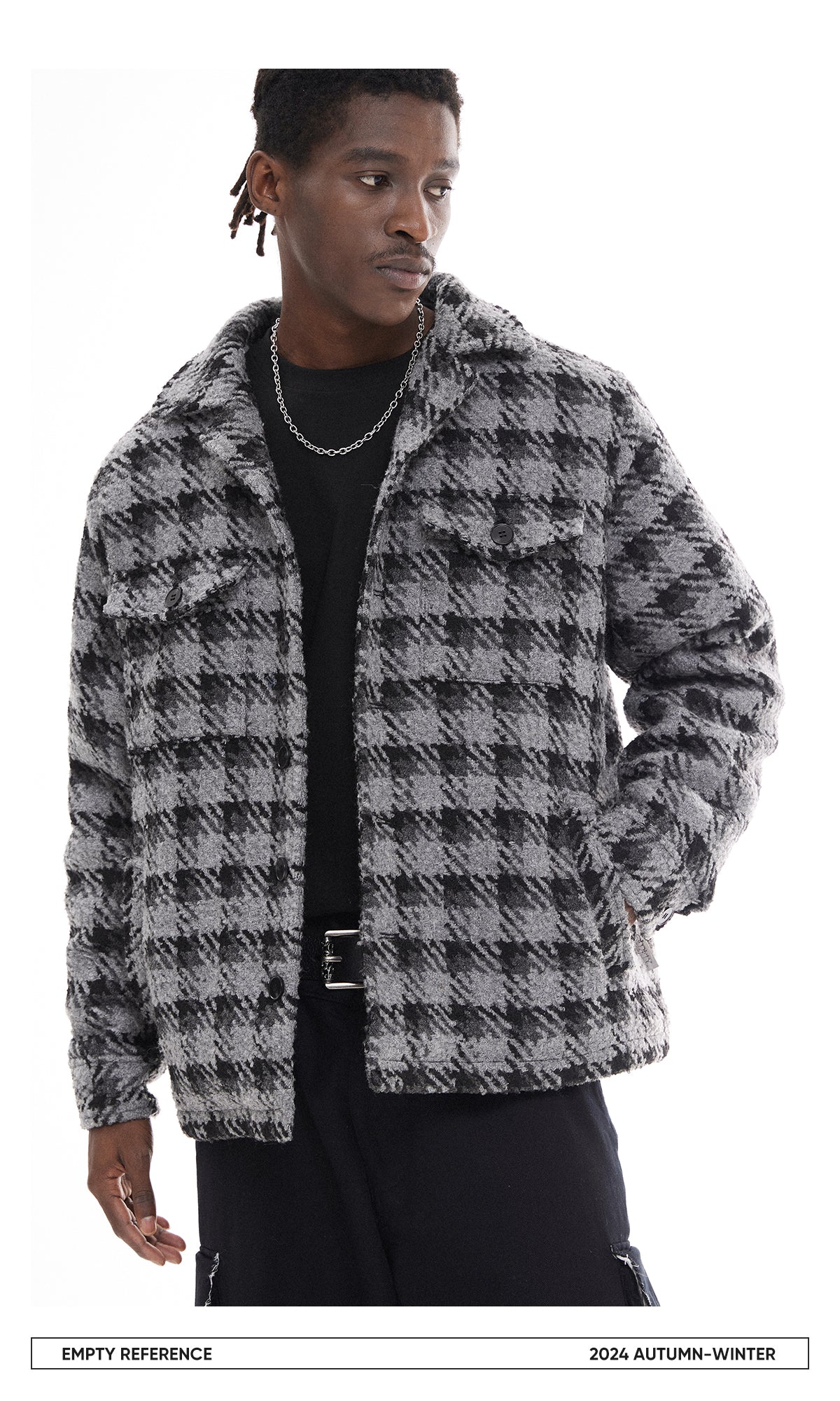 Checked Quilted Wool Jacket