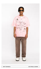 Angels Print Camp Shirt