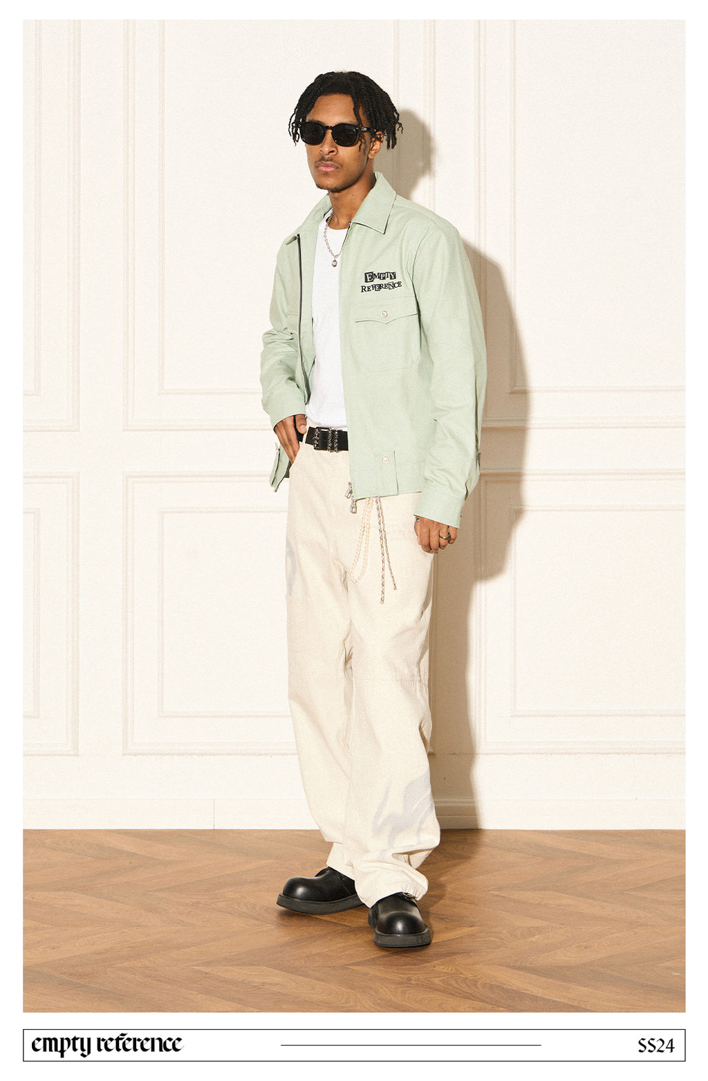 Washed Print Zip Jacket