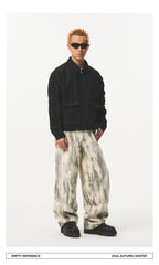 Utility Gathered Zip Jacket