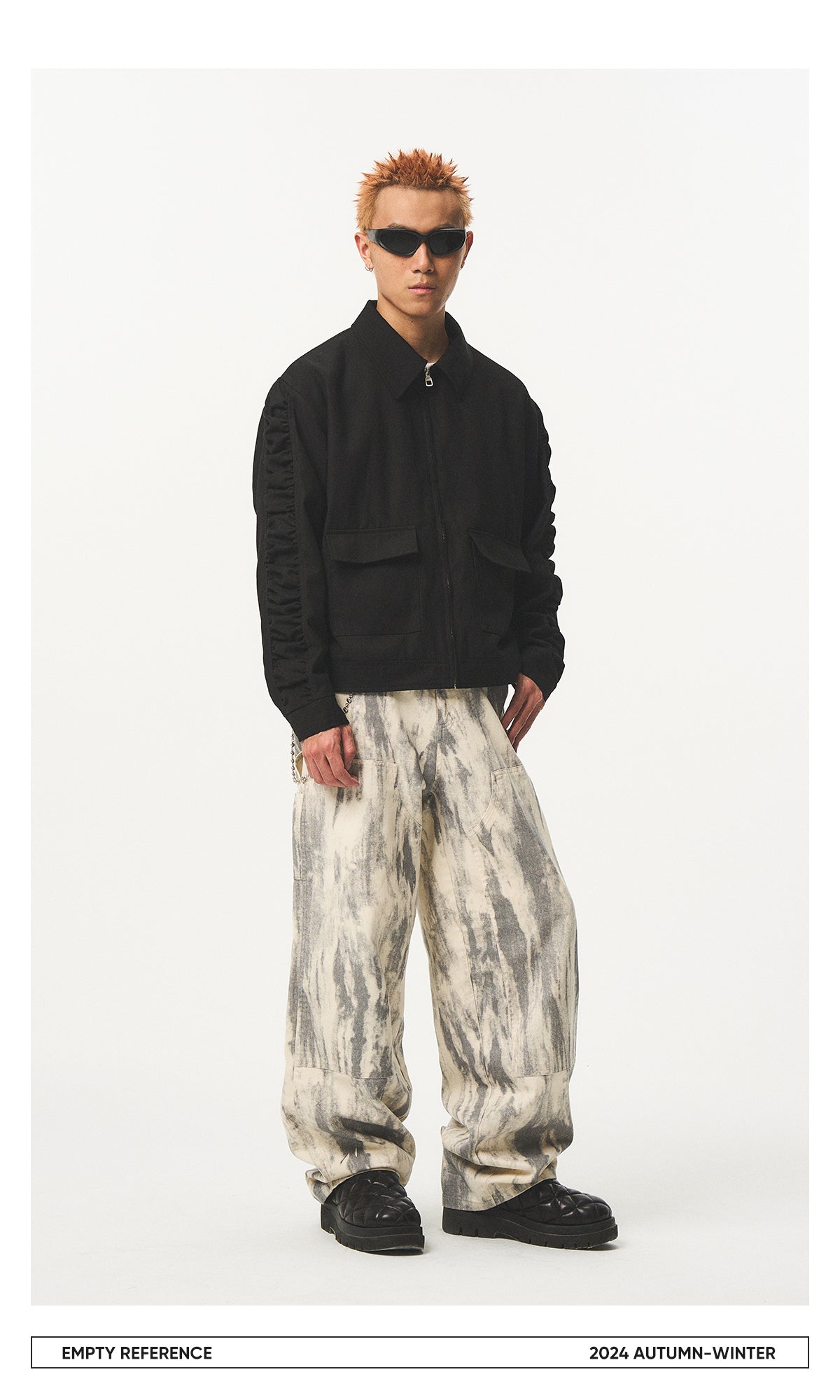 Utility Gathered Zip Jacket