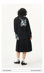 Lace Panel Irregular Shirt
