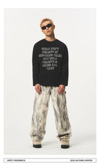 Letter Print Cotton Base Shirt