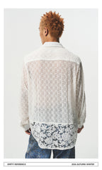 Patchwork Lace Sheer Shirt