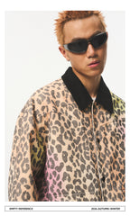 Gradient Leopard Print Jacket