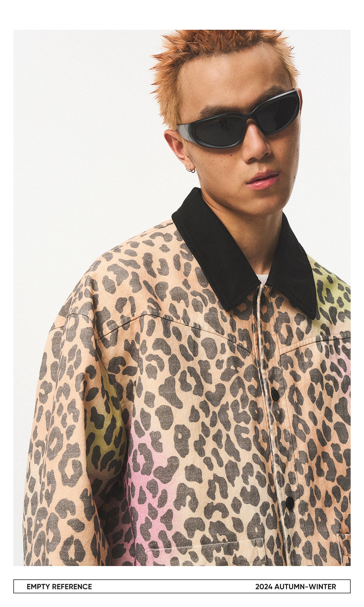 Gradient Leopard Print Jacket