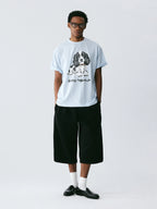The Resting Spaniel Tee - Sky-Blue Snow Fabric