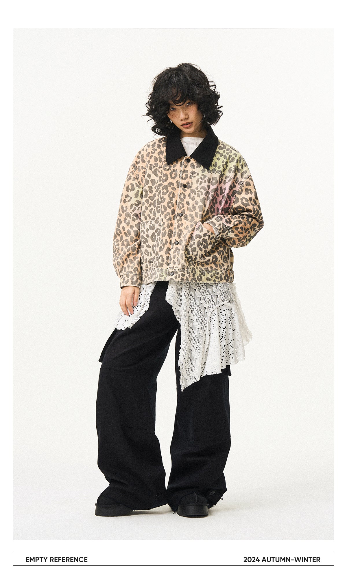 Gradient Leopard Print Jacket