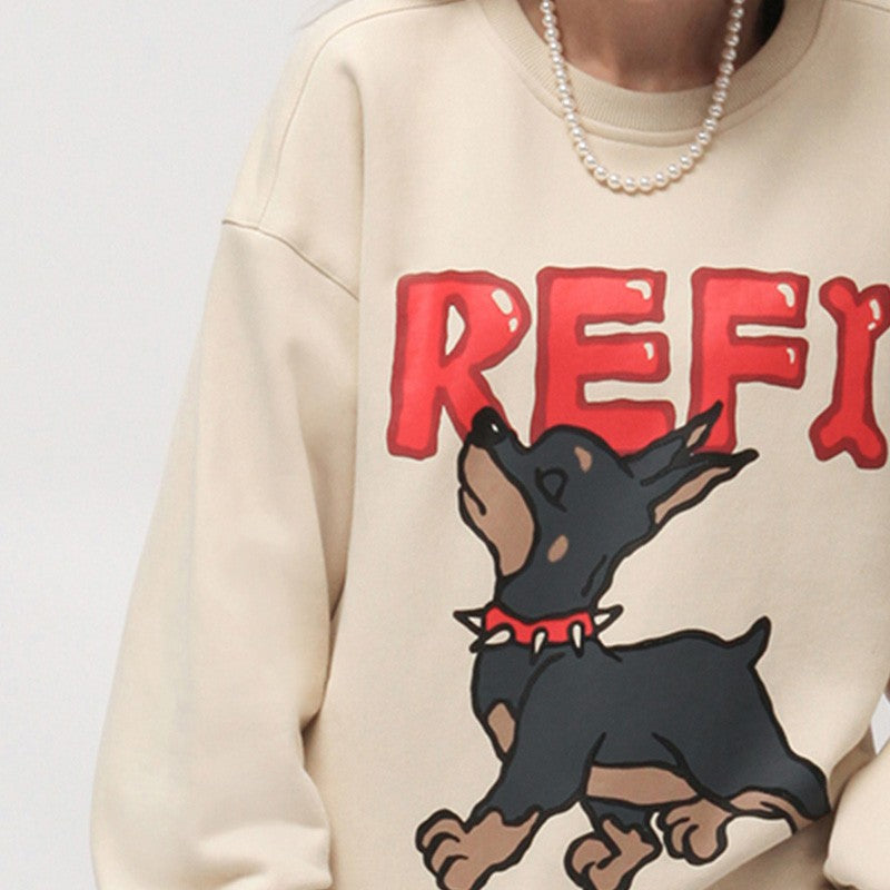 Doberman Graphic Crewneck Sweatshirt