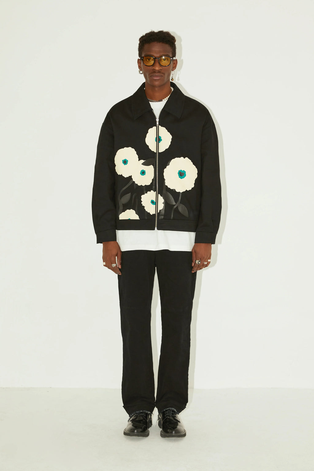 Floral Graphic Zip Jacket