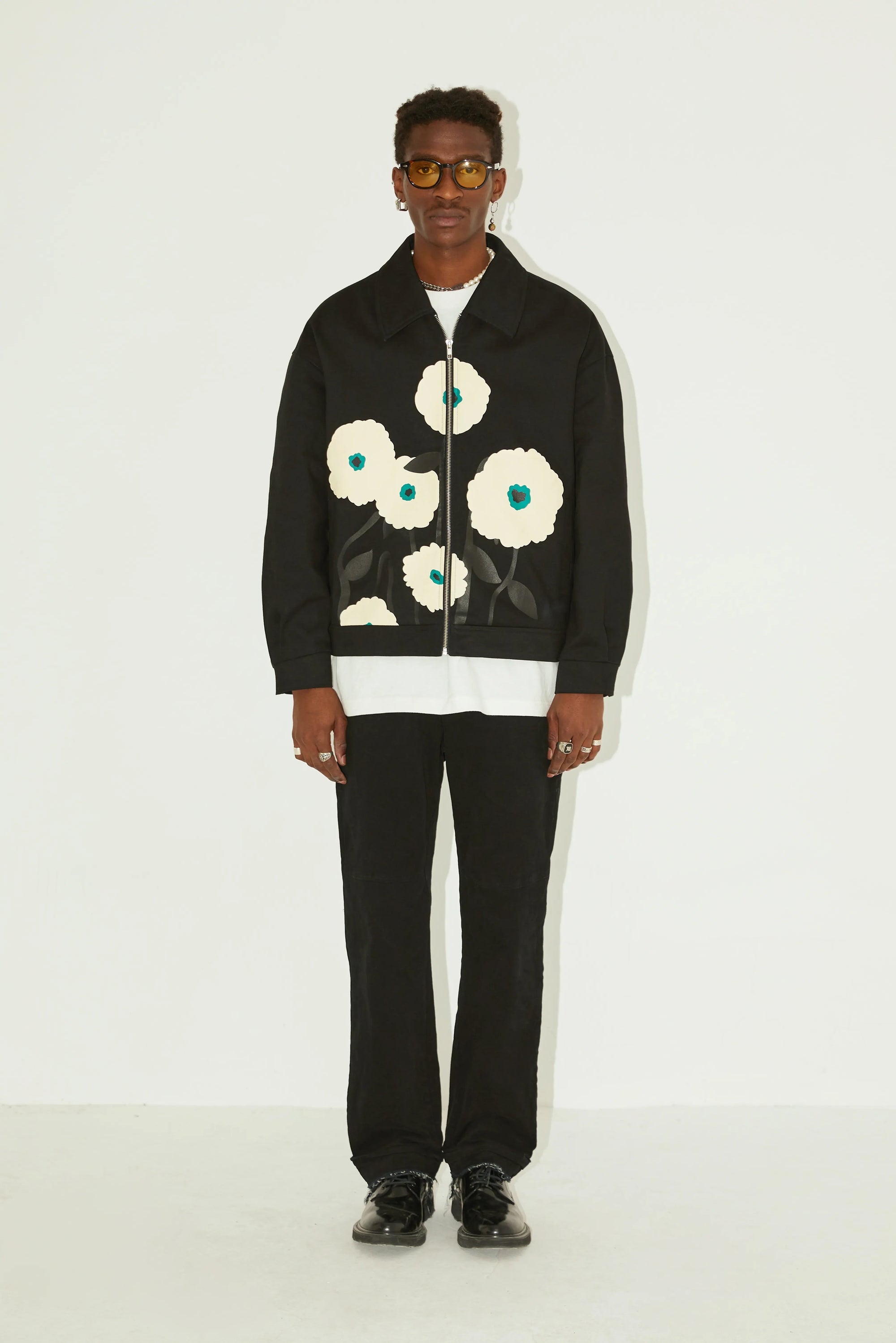 Floral Graphic Zip Jacket