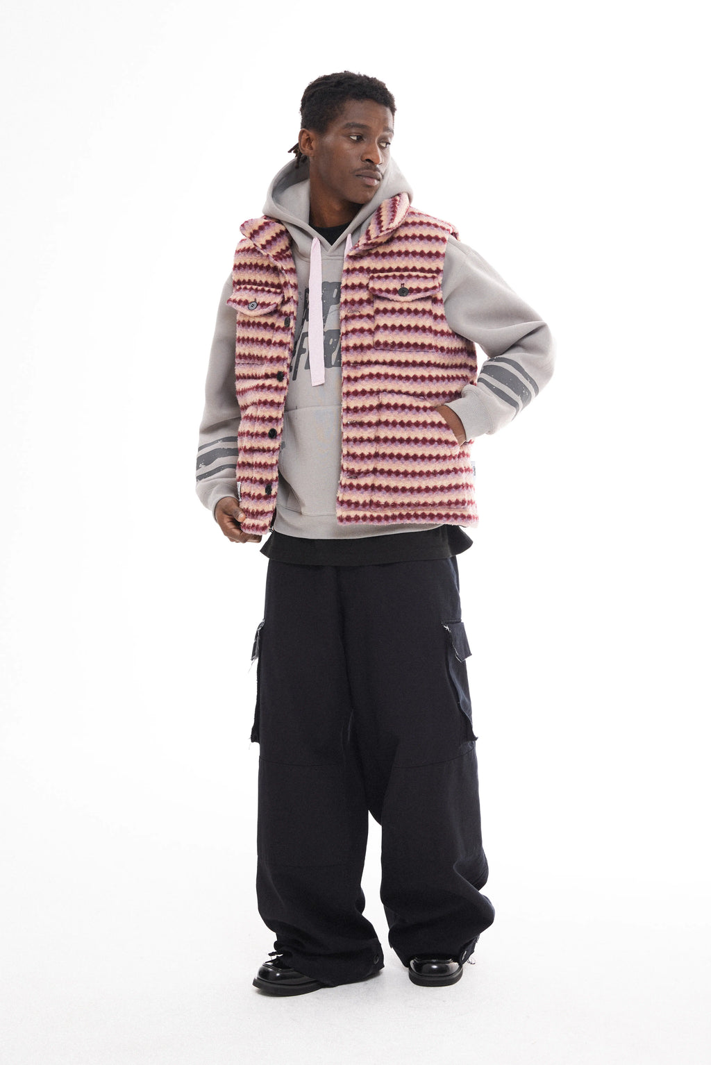 Checked Quilted Wool Vest