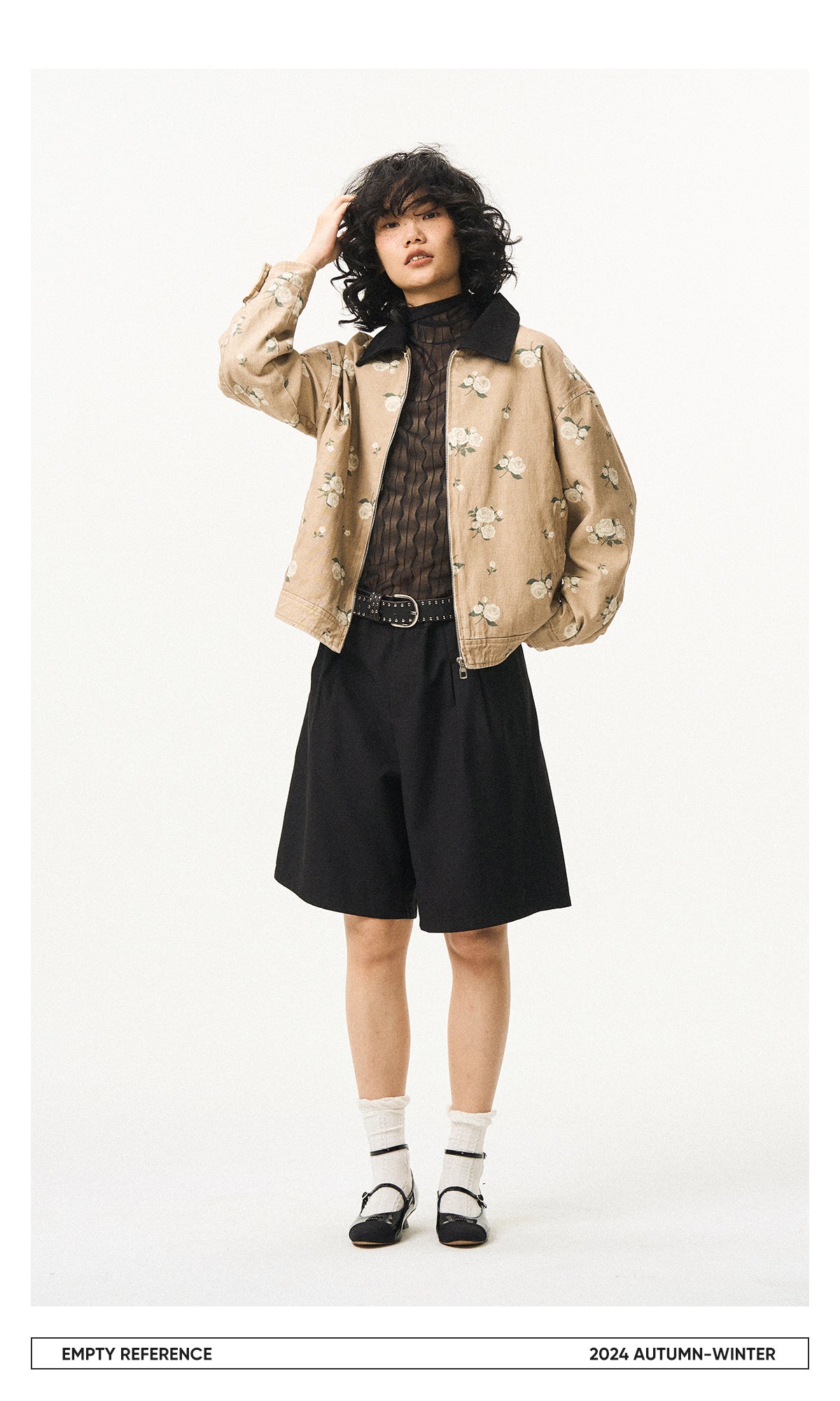 Washed Panelled Print Jacket