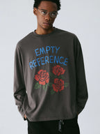 Empty Reference Rose Artwork Long Sleeve Tee | Original Graphic Shirt