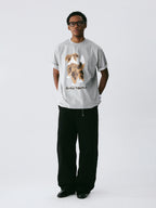 The Rear View Pup Tee - 240g Sorona® with Brown & White Dog Back Print